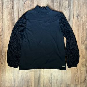 Vintage Anne Klein Sheer Sleeve Turtleneck